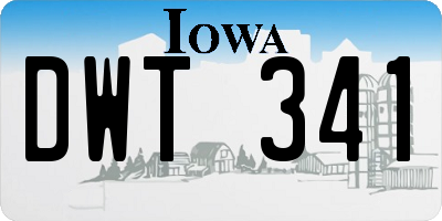 IA license plate DWT341