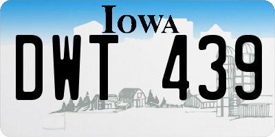 IA license plate DWT439