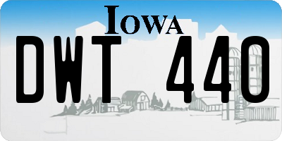 IA license plate DWT440