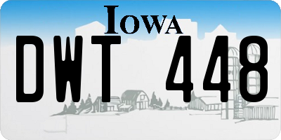 IA license plate DWT448