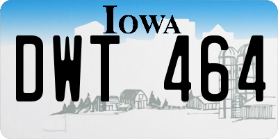 IA license plate DWT464