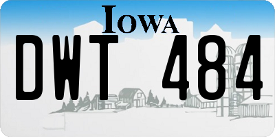 IA license plate DWT484