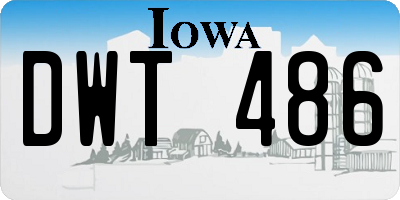 IA license plate DWT486