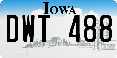 IA license plate DWT488