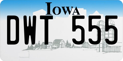 IA license plate DWT555