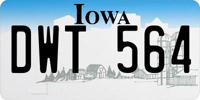 IA license plate DWT564