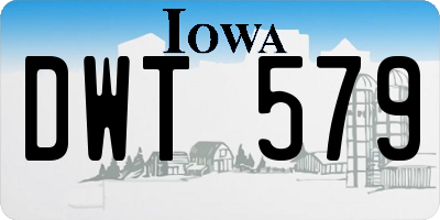 IA license plate DWT579