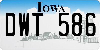 IA license plate DWT586
