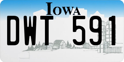 IA license plate DWT591
