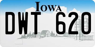 IA license plate DWT620