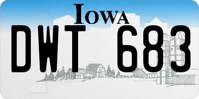 IA license plate DWT683
