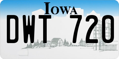 IA license plate DWT720