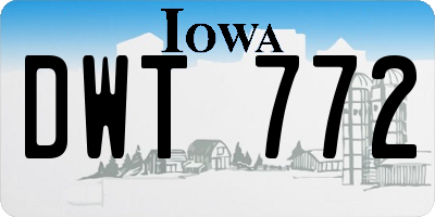 IA license plate DWT772