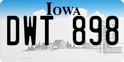IA license plate DWT898