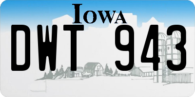 IA license plate DWT943