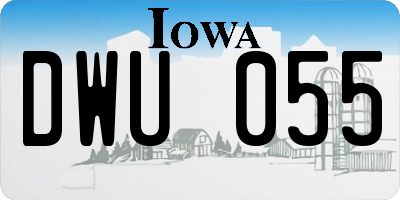 IA license plate DWU055