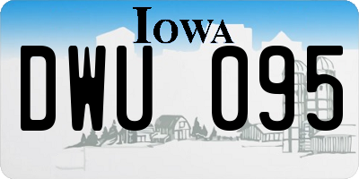 IA license plate DWU095