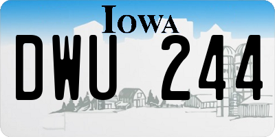 IA license plate DWU244