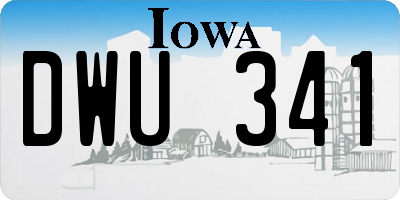 IA license plate DWU341