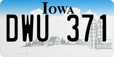 IA license plate DWU371