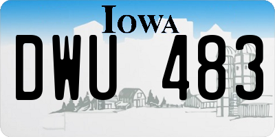 IA license plate DWU483