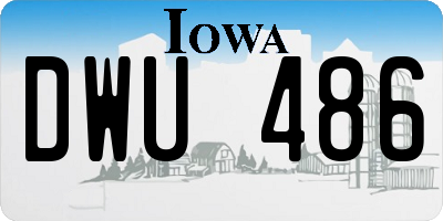 IA license plate DWU486
