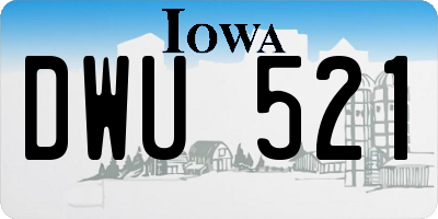 IA license plate DWU521
