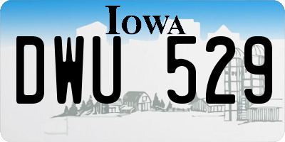 IA license plate DWU529
