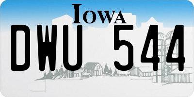 IA license plate DWU544