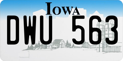 IA license plate DWU563