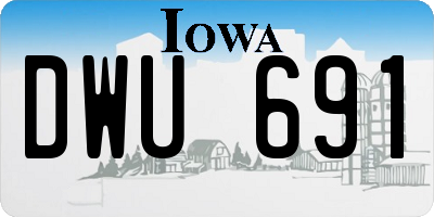 IA license plate DWU691