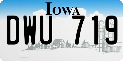 IA license plate DWU719