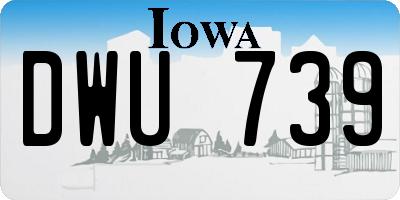 IA license plate DWU739