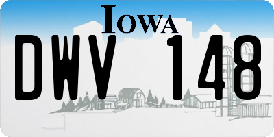 IA license plate DWV148