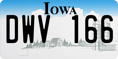 IA license plate DWV166