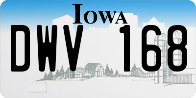 IA license plate DWV168