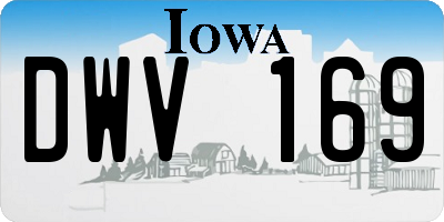 IA license plate DWV169