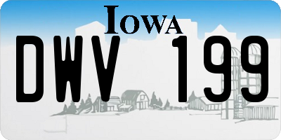 IA license plate DWV199