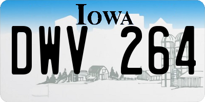 IA license plate DWV264