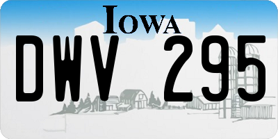 IA license plate DWV295