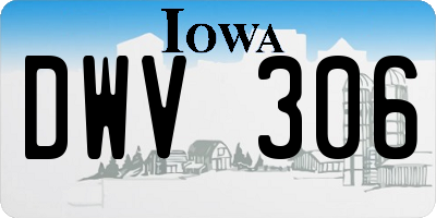 IA license plate DWV306