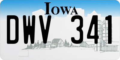 IA license plate DWV341