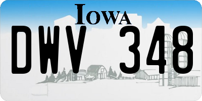 IA license plate DWV348