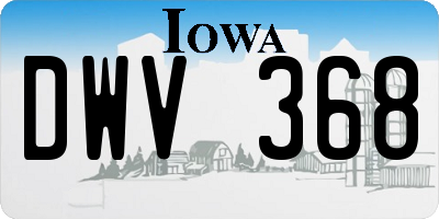 IA license plate DWV368