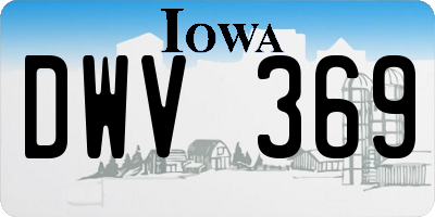 IA license plate DWV369