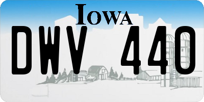 IA license plate DWV440