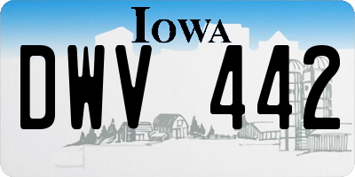 IA license plate DWV442