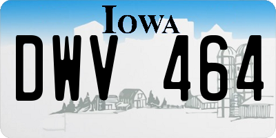 IA license plate DWV464