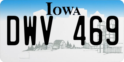 IA license plate DWV469