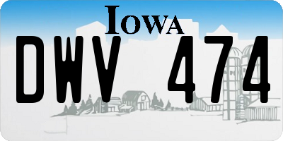 IA license plate DWV474